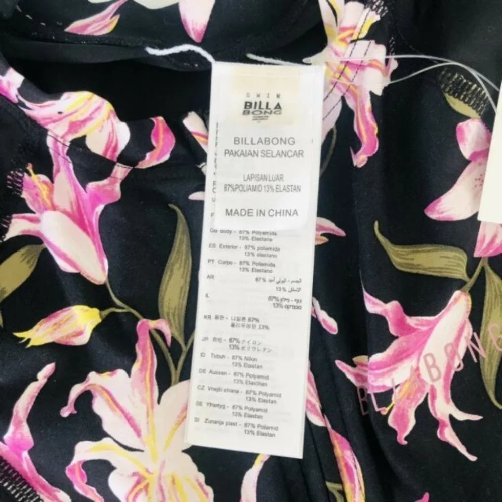 Billabong BNWT Women's Stargazer Short Sleeve Rash Shirt Rashie Black Size 8 - Picture 7 of 10